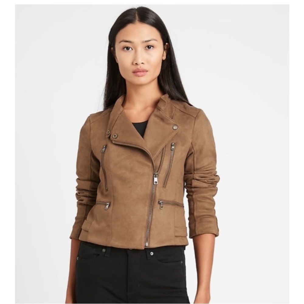 BANANA REPUBLIC CHIC JACKET— FALL/WINTER Suede Quilted Biker